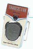 5-1/4"X1-1/2"X3-1/2" Blue And Cream AM/FM Transistor Nostalgia Radio