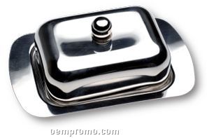 Butter/ Cheese Dish W/ Stainless Steel Cover