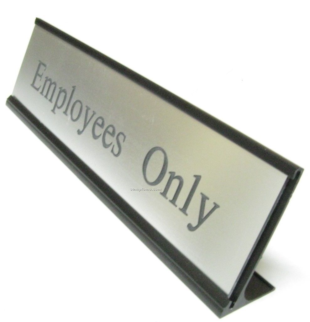 Traditional Desk Easel Name Plate With Black Holder (8