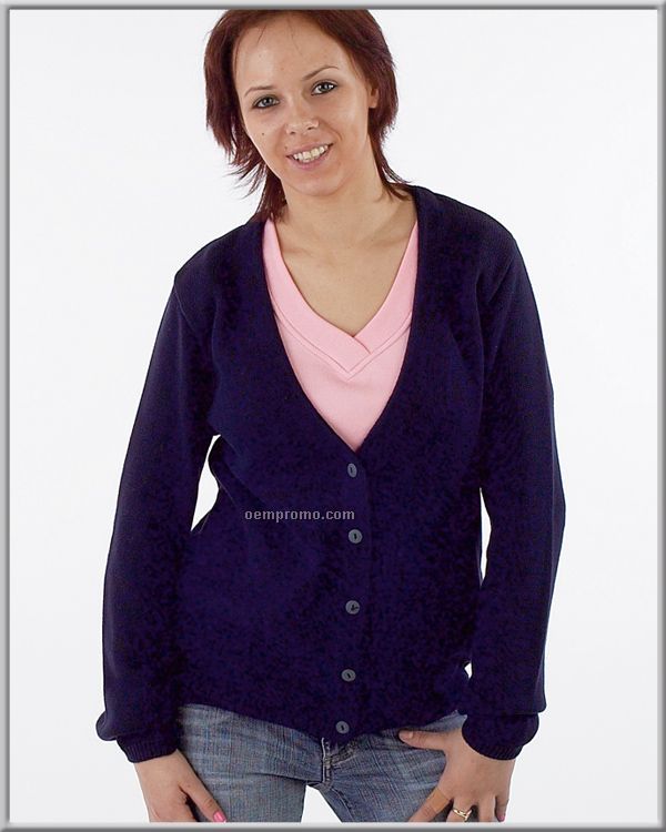 Classic V-neck Cardigan For Women: Xs-5xl, Cotton, Made In Us