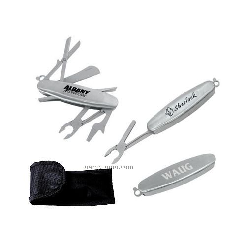 Comfort Grip Stainless Pliers Multi Tool With Nylon Belt Pouch