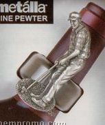 Metalla Ornamental Pewter Golfer Wine Drip Collar