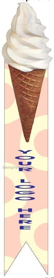 Ice Cream Cone Bookmark W/ Black Back