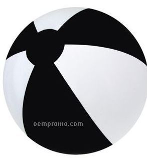 Inflatable Two Tone Alternating Color Beach Ball - Black & White