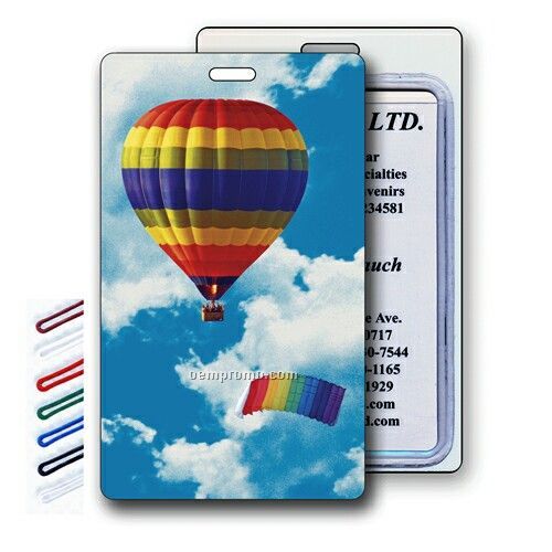 Luggage Tag 3d Lenticular Hot Air Balloon Stock Image (Imprint Product)