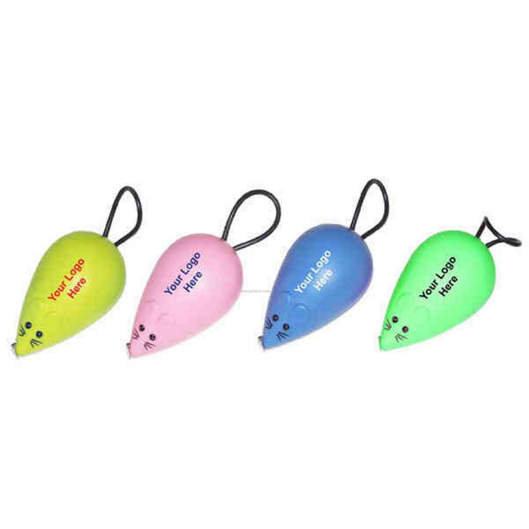 Mouse Shape Tape Measure With Rope Key Ring