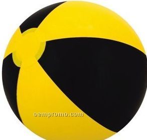 16" Inflatable Two Alternating Color Beach Ball - Black & Yellow