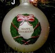 Happy Holidays Stock Ornament Design J (3-1/4