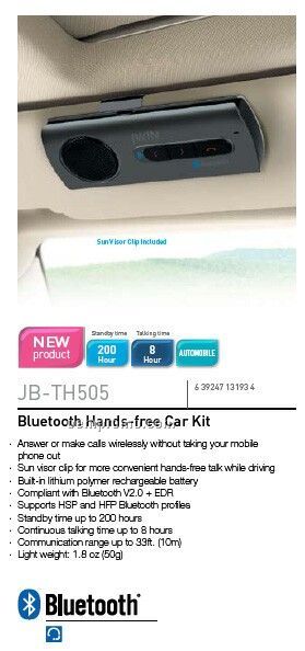 Jwin Bluetooth Car Kit