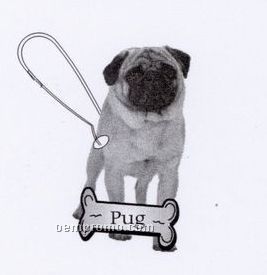 Pug Dog Zipper Pull
