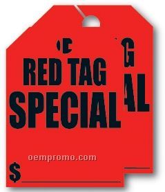 V-t Fluorescent Mirror Hang Tag - Red Tag Special (9"X12")