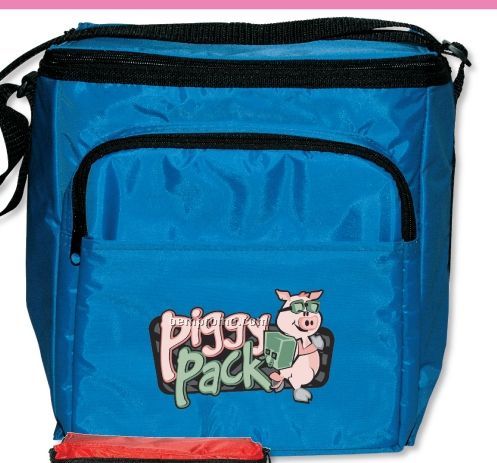 12 Pack Cooler Bag W/ Back Mesh Pocket (4 Color Process)