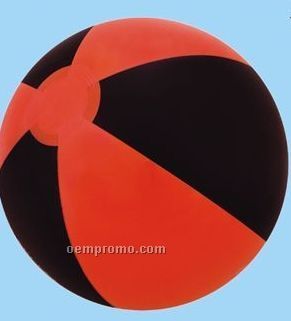 16" Inflatable Alternating Two Color Beach Ball - Black & Red