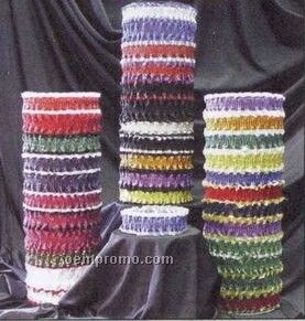 2 Color Rosette Leg Garter W/ Imprinted Ribbon