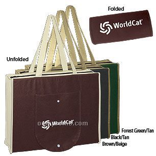 2-tone Non-woven Foldable Shopping Tote Bag