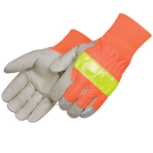 3m Scotchlite Safety Grain Pigskin Driver Gloves (Large)
