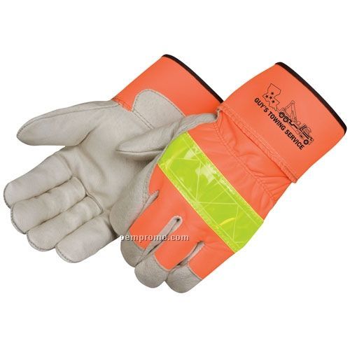 3m Scotchlite Safety Grain Pigskin Work Gloves (S-xl)