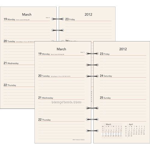 Dated Week-at-a-view/Month-at-a-view Planner.