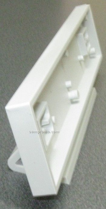 Gray Contour Desk Name Plate Holder - Holder Only