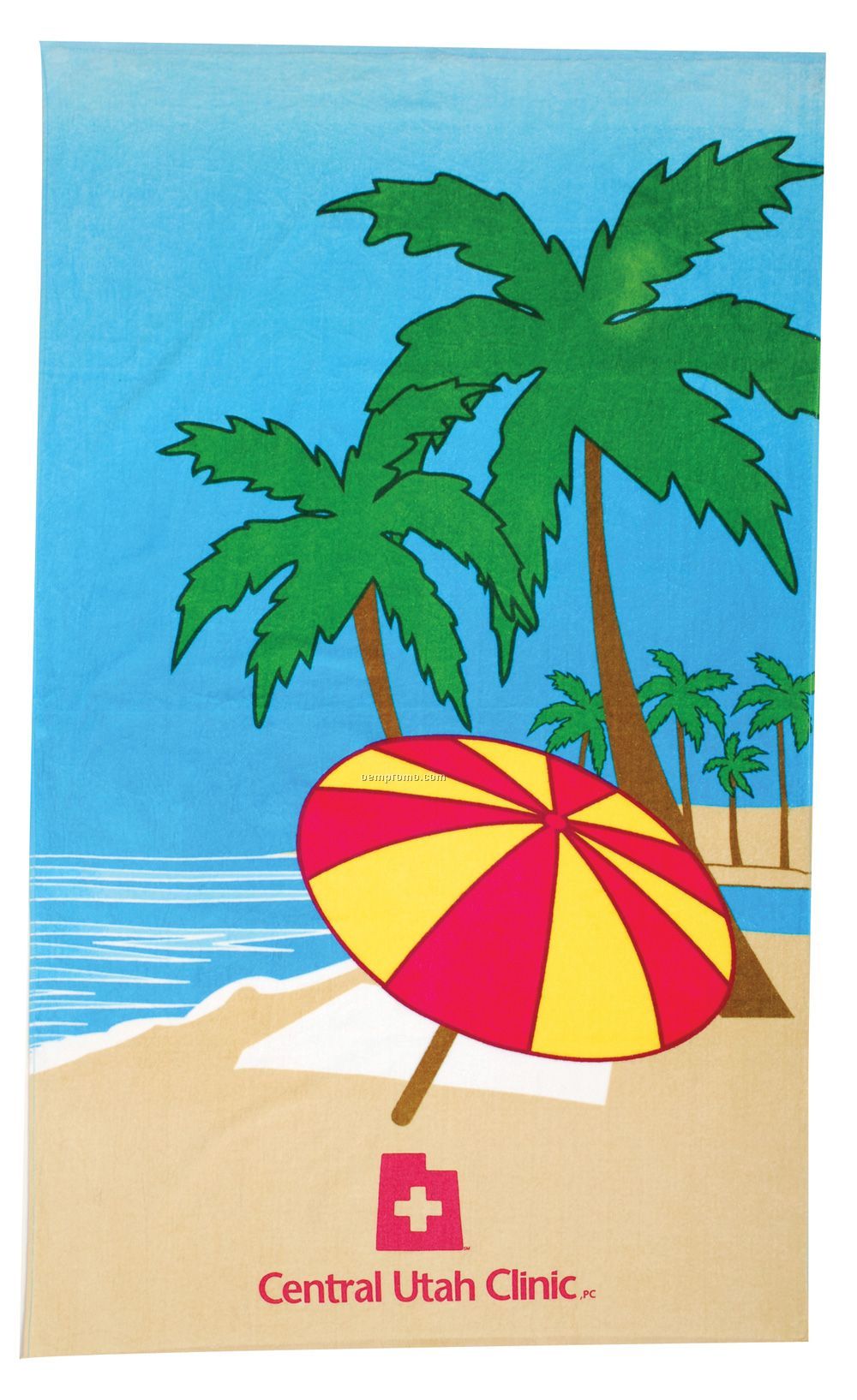 Island Shade Stock Design Beach Towel - Printed