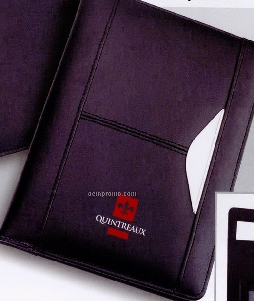 Jotter Size Bonded Leather Portfolio With Pad Holder & Inside Pockets