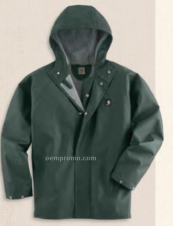 Carhartt Men's Lightweight Pvc Rain Coat W/ Attached Hood