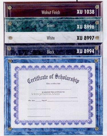 Certificate Holder Plaque W/ Molded Plexiglass - 10 1/2"X13" (Side Insert)
