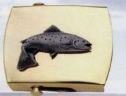 Deluxe Plated 2" Belt Buckle (Salmon)