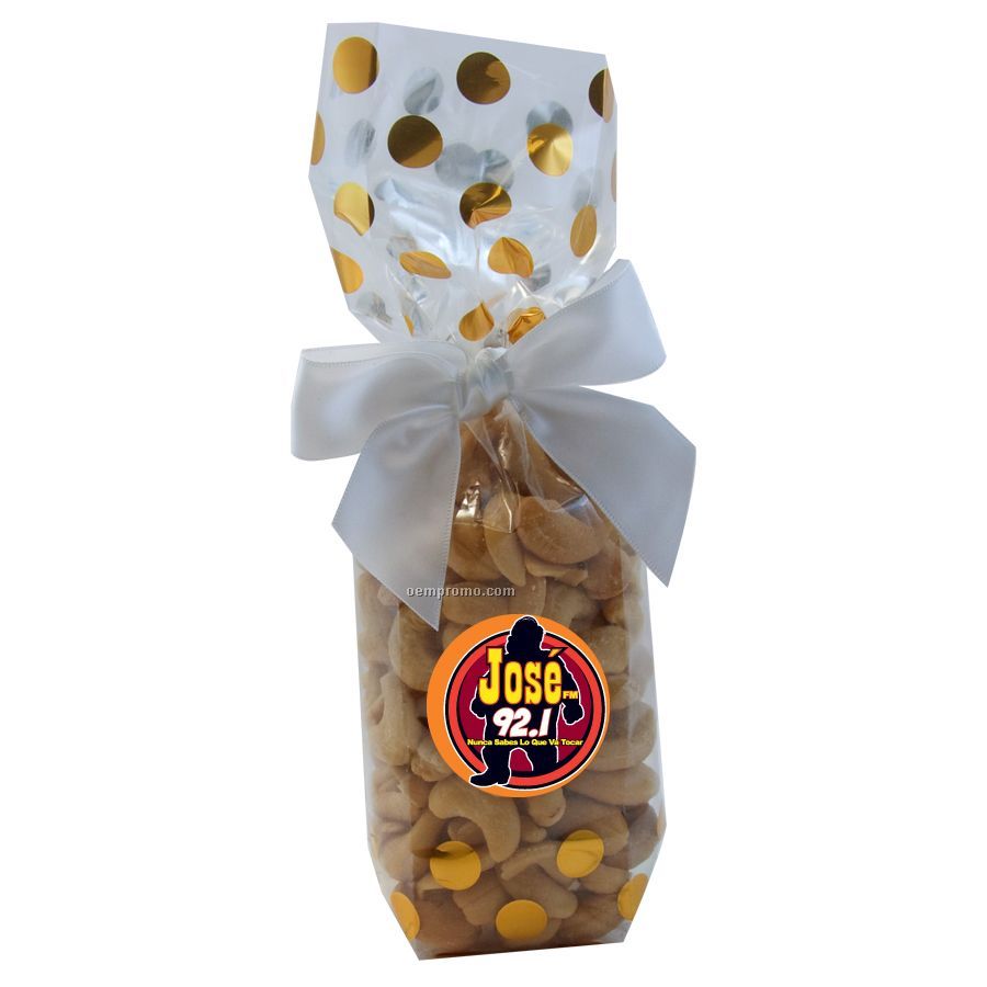 Gold Dots Mug Stuffer Gift Bag With Cashews