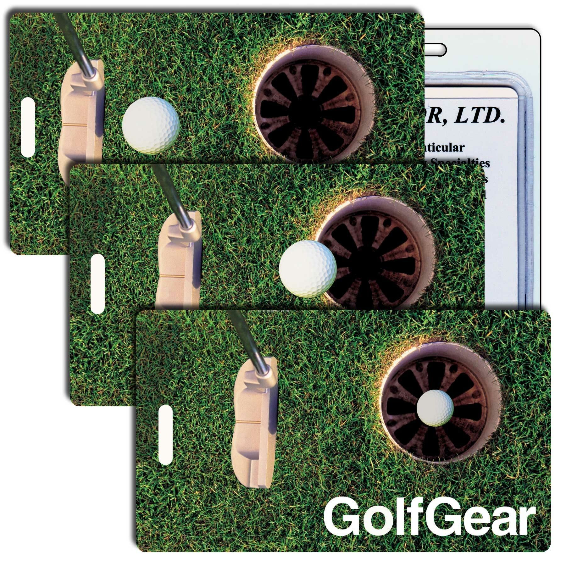 Luggage Tag 3d Lenticular Golf Gear Stock Image (Blank Product)
