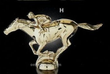 Racehorse W/ Jockey Figurine (5")