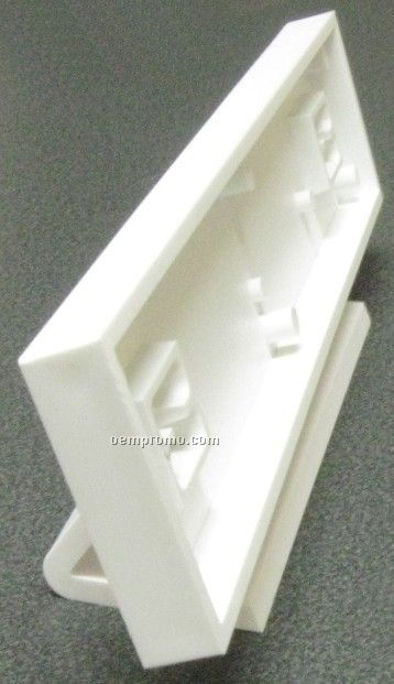 White Contour Desk Name Plate Holder - Holder Only