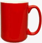 14 Oz. Red With White Interior El Grande Ceramic Mug