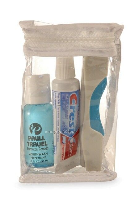 Mini Oral Care Kit W/ Toothbrush & Toothpaste (3 Piece Set)