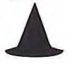 Mylar Confetti Shapes Witch's Hat (2")