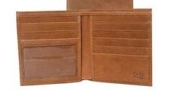 Tobacco Harness Leather Hipster Wallet W/ Window