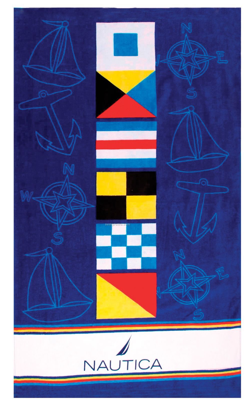 Nautical Stock Design Beach Towel - Printed