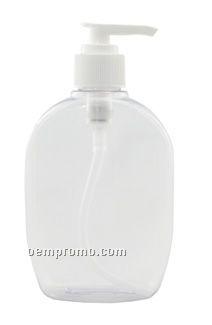 8 Oz. Clear Short Oval Pump Bottle (Empty)