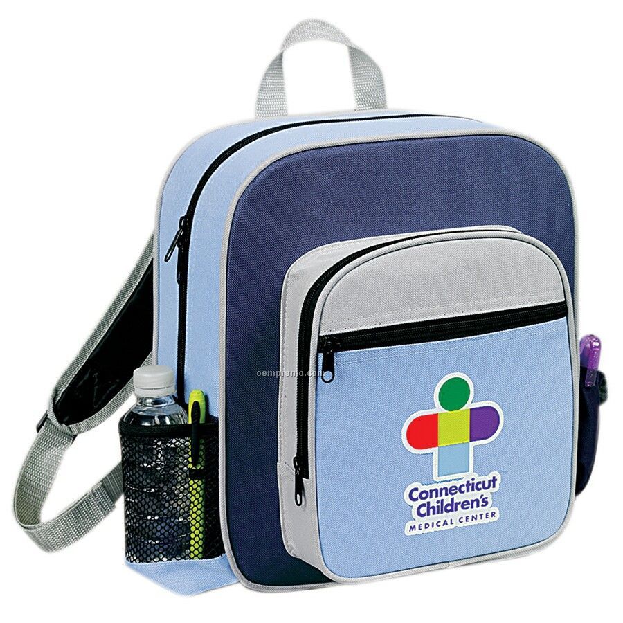 Contemporary Kid's Backpack W/Side Elastic Pocket