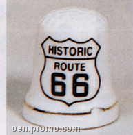 Route 66 Ceramic Collector's Thimble