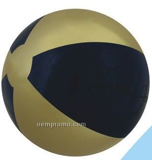 16" Inflatable Two Alternating Color Beach Ball - Metallic Gold