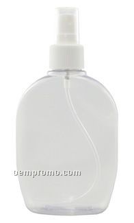 8 Oz. Clear Short Oval Spray Bottle (Empty)