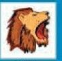 Animals Stock Temporary Tattoo - Roaring Lion Head (1.5