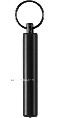 Black Translucent Flashlight Keychain W/ White LED