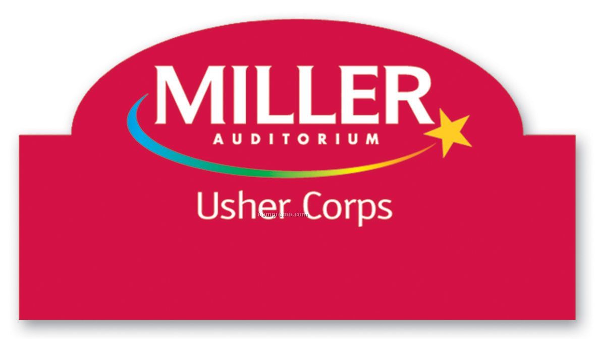 Rectangle W/ Rounded Top Full Color Ultra-lite Name Badge 2 X 2.875
