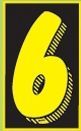 Stock Removable Adhesive Auto Numbers - Number 6