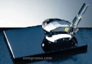 Black Glass Polished Edge Base For Optical Crystal Golf Driver Award