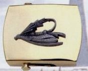 Deluxe Plated 2" Belt Buckle (Fly Fish)