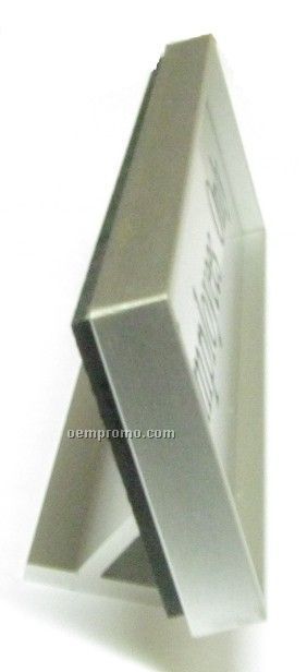 Elegant Silver Easel Desk Name Plate Holder - Holder Only (8")