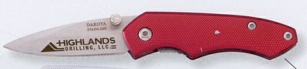 Dakota Bobcat Pocket Knife (Red)